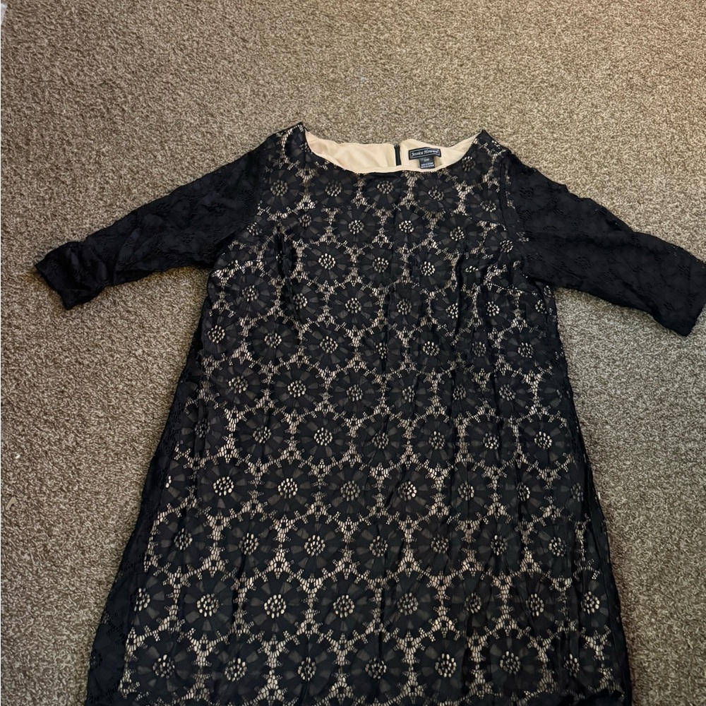 Navy Blue Lace Dress